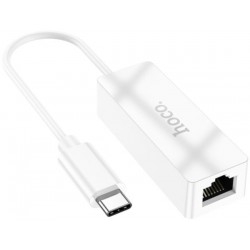 Мережевий адаптер Hoco UA22 Acquire Type-C to Ethernet (100 Mbps) White