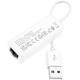 Сетевой адаптер Hoco UA22 Acquire USB to Ethernet (100 Mbps) White - Фото 3