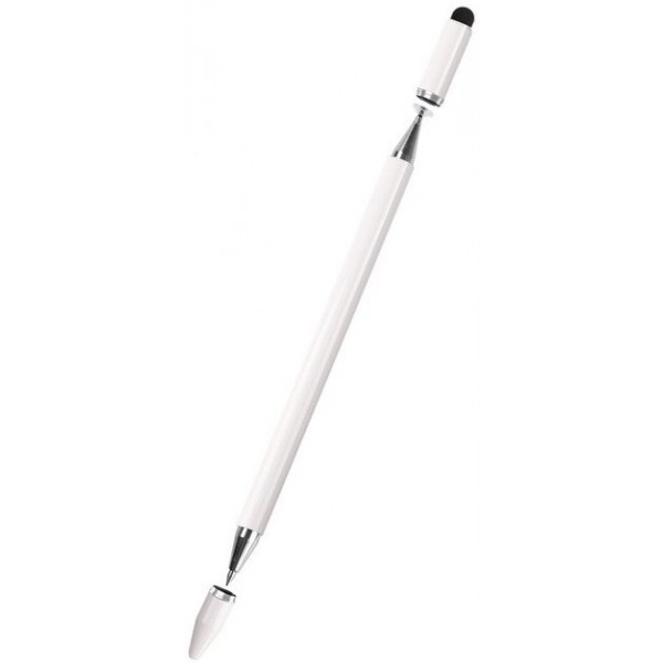 Стилус ручка Fonken Universal Pen 3 в 1 для iOS/Android/iPad White (Ко