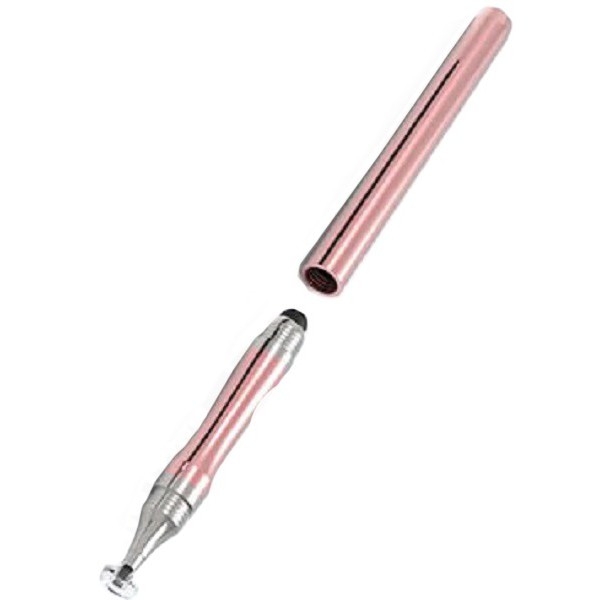 Стилус ручка Universal Drawing 2 в 1 для планшетов и смартфонов Rose G