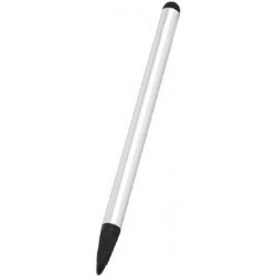 Стилус ручка Universal Simple 2 в 1 для малювання на планшетах і смартфонах Silver