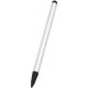 Стилус ручка Universal Simple 2 в 1 для рисования на планшетах и смартфонах Silver - Фото 1