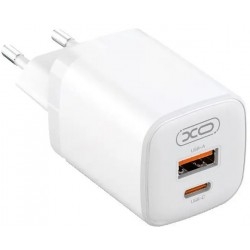 Мережевий зарядний пристрій XO L96 USB-C/USB-A PD QC3.0 30W 3A White