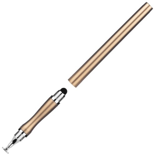 Стилус ручка Universal Drawing 2 в 1 для планшетов и смартфонов Gold (