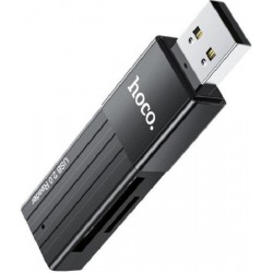 Кардридер Hoco HB20 Mindful 2-in-1 USB2.0 Black