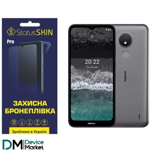 Полиуретановая пленка StatusSKIN Pro на экран Nokia C21 Глянцевая