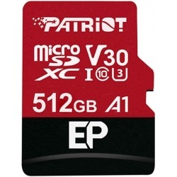 Карта памяти Patriot microSDXC 512GB UHS-I/U3 Class 10 + SD-адаптер (PEF512GEP31MCX)