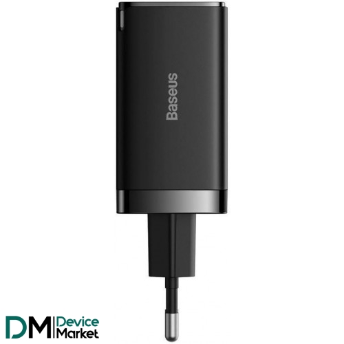 Мережевий зарядний пристрій Baseus GaN5 Pro Fast Charger 2C+U 65W EU + cable Type-C to Type-C Black (CCGP120201)