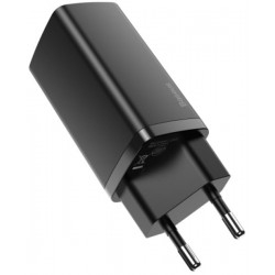 Мережевий зарядний пристрій Baseus GaN2 Lite Quick ChargerC+U 65W EU Black (CCGAN2L-B01)