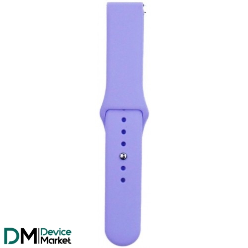 Ремінець Silicone для Samsung Watch Active/Galaxy S4 42mm/Gear S2/Xiaomi Amazfit (20mm) Lilac