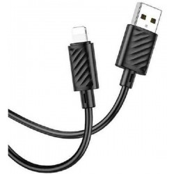 Кабель Hoco X88 Gratified USB to Lightning 2.4A 1m Black