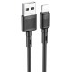 Кабель Hoco X83 Victory USB to Lightning 1m Black - Фото 1