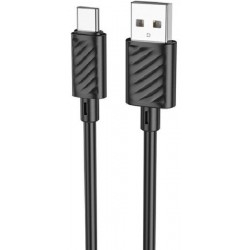 Кабель Hoco X88 Gratified USB to Type-C 2.4A 1m Black