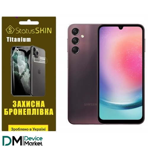 Поліуретанова плівка StatusSKIN Titanium на екран Samsung A24 A245 Глянцева