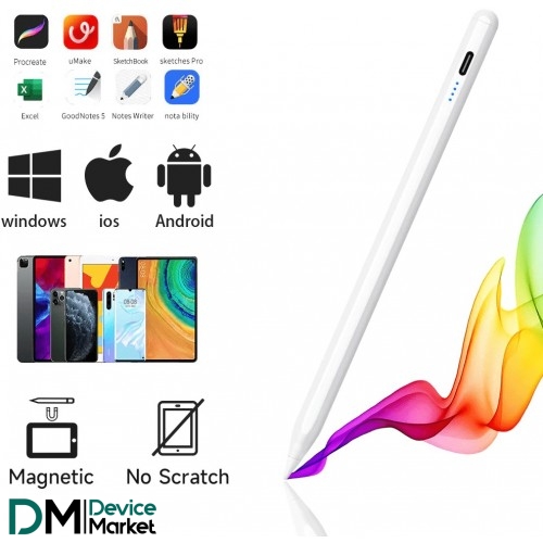 Стилус ручка Universal Pen для iOS/Android/iPad White