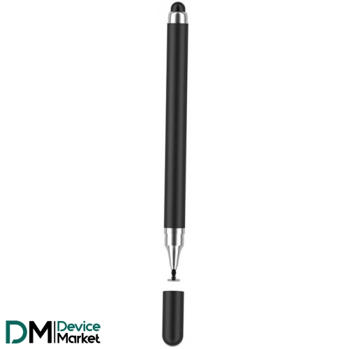 Стилус ручка Universal 2 in 1 Stylus Pen для iOS/Android/iPad Black