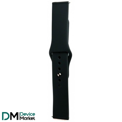Ремінець Silicone для Samsung Watch Active/Galaxy S4 42mm/Gear S2/Xiaomi Amazfit (20mm) Dark Grey