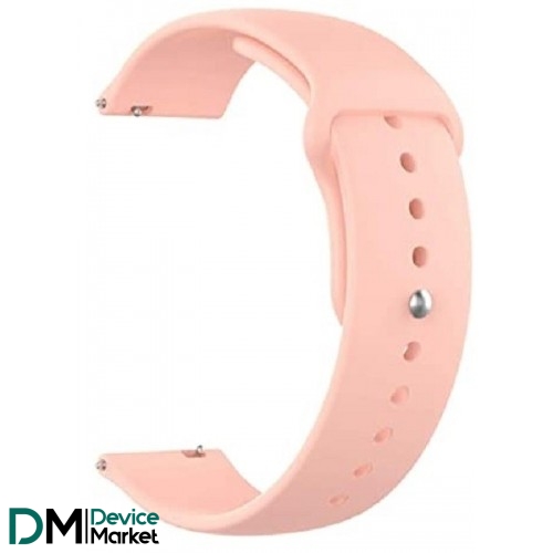 Ремінець Silicone для Samsung Watch Gear S3/Watch 46 mm/Xiaomi Amazfit (22mm) Light Pink