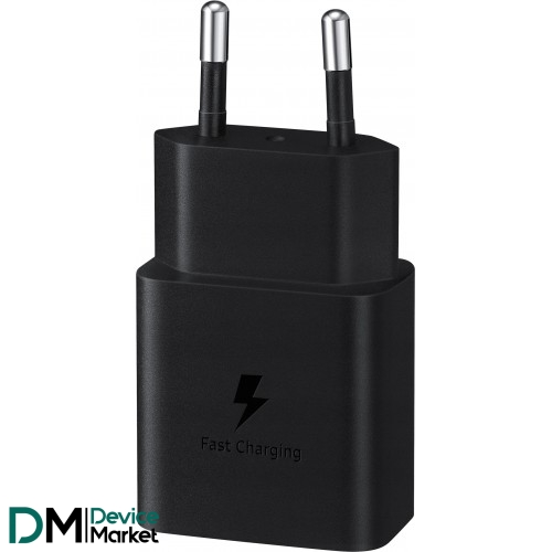 Мережевий зарядний пристрій Samsung 15W Power Adapter Type-C Black (EP-T1510NBEGRU)