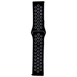 Ремешок Nike Sport для Samsung Watch Gear S3/Watch 46 mm/Xiaomi Amazfit (22mm) Black/Grey