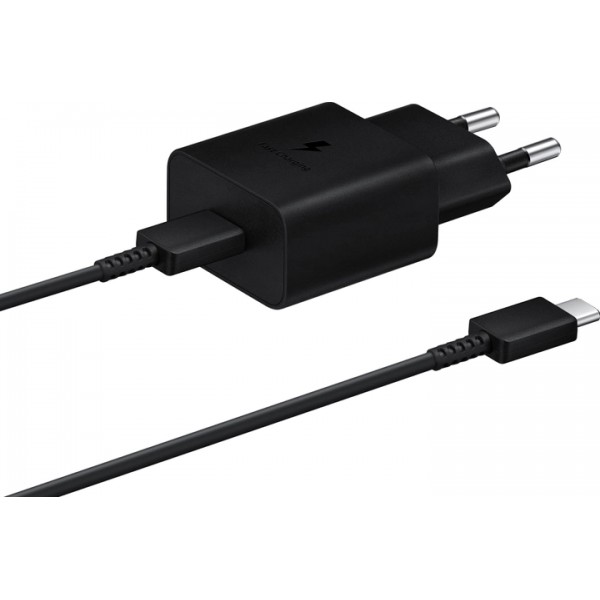 Мережевий зарядний пристрій Samsung Power Adapter 15W Type-C + cable Type-C Black (EP-T1510XBEGEU)