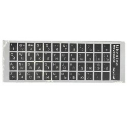 Наклейка для клавіатури Ukraine Keyboard Stickers Black/Smooth White