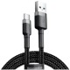 Кабель Baseus Cafule USB to Type-C 3A 1m Gray/Black (CATKLF-BG1)