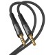 AUX кабель XO NB-R175A 3.5mm to 3.5mm 1m Black - Фото 1