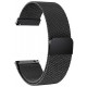 Магнитный ремешок Миланская петля для смарт-часов Samsung/Amazfit/Huawei (20mm) Black