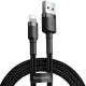 Кабель Baseus Cafule USB to Lightning 2.4A 1m Gray/Black (CALKLF-BG1) - Фото 2