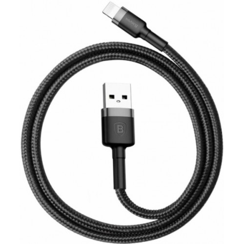 Кабель Baseus Cafule USB to Lightning 2.4A 1m Gray/Black (CALKLF-BG1)