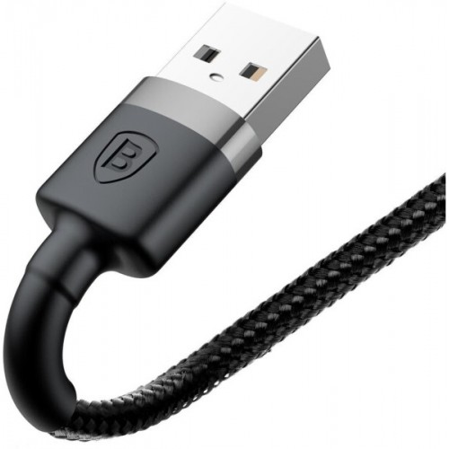 Кабель Baseus Cafule USB to Lightning 2.4A 1m Gray/Black (CALKLF-BG1)