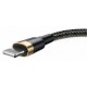 Кабель Baseus Cafule USB to Lightning 2.4A 1m Gold/Black (CALKLF-BV1) - Фото 2
