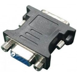 Адаптер Cablexpert DVI A 24+5 pin - VGA 15 pin (M/F) Black (A-DVI-VGA-BK)