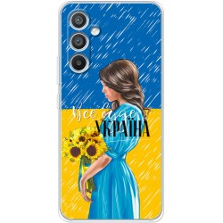 Чехол BoxFace для Samsung A54 5G A546 Украина девушка с букетом