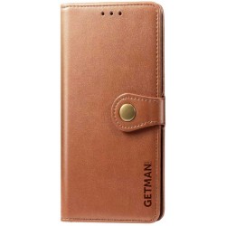 Чехол-книжка Getman Gallant для Xiaomi Redmi Note 12 4G Коричневый