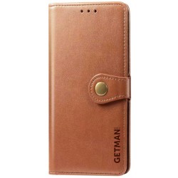 Чехол-книжка Getman Gallant для Xiaomi Redmi 12/Poco M6 Pro 5G Коричневый