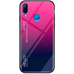 Чохол Glass Gradient Hello для Xiaomi Redmi 7 Pink/Dark Blue