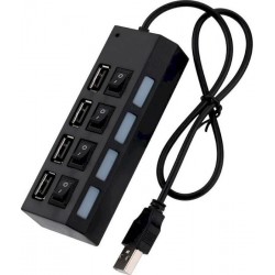 USB HUB Voltronic 4xUSB2.0, Black (YT-HWS4HS-B/03943)