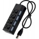 USB HUB Voltronic 4xUSB2.0, Black (YT-HWS4HS-B/03943) - Фото 1