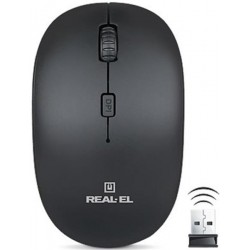 Мишка REAL-EL RM-301 Wireless USB Black (EL123200022)