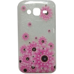 Чохол силіконовий з квітами для Samsung J5 2015 J500 Pink