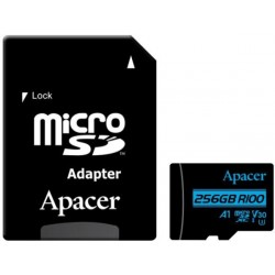 Карта пам'яті Apacer microSDXC 256GB Class 10 UHS-I/U3 + SD-адаптер (AP256GMCSX10U7-R)