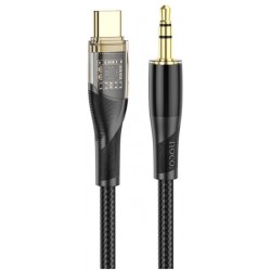 Аудио-кабель Hoco UPA25 Transparent Discovery Edition Type-C to 3.5mm Black