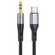 Аудіо-кабель Hoco UPA22 Silicone Digital Type-C to 3.5mm Black - Фото 1