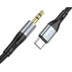 Аудіо-кабель Hoco UPA22 Silicone Digital Type-C to 3.5mm Black - Фото 3