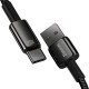 Кабель Baseus Tungsten Gold Fast Charging USB to Type-C 100W 2m Black (CAWJ000101) - Фото 5