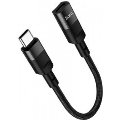 Перехідник Hoco U107 Type-C male to Lightning female adapter 0.1m Black