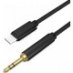 Адаптер XoKo USB Type-C to 3.5 мм (M/M) 1 м Black (AUX-002-BK) - Фото 2