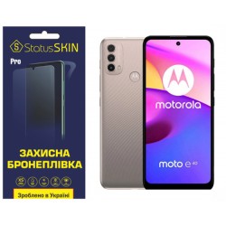 Полиуретановая пленка StatusSKIN Pro на экран Motorola Moto E40 Глянцевая